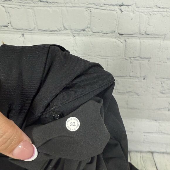 Lululemon ABC Commission Pant Slim Men Size 32x31 Black Stretch Chino Preppy - Picture 4 of 16